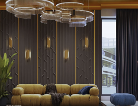 3D панель PALMETTE + LED